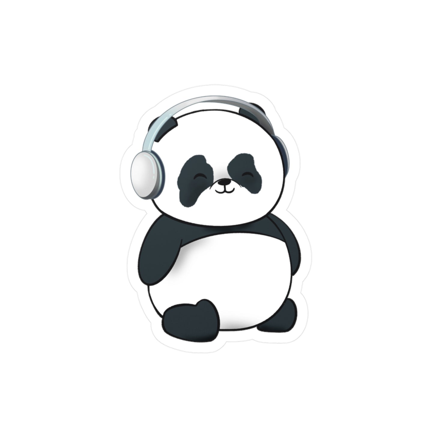 Panda Wear Headphones Sticker