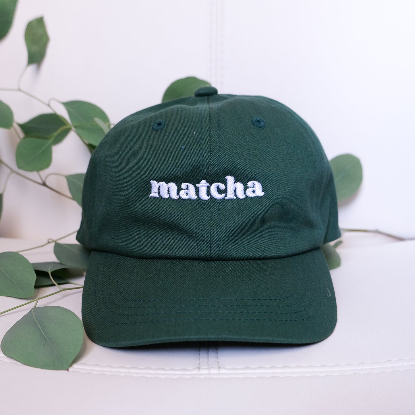 Matcha Embroidered Hat