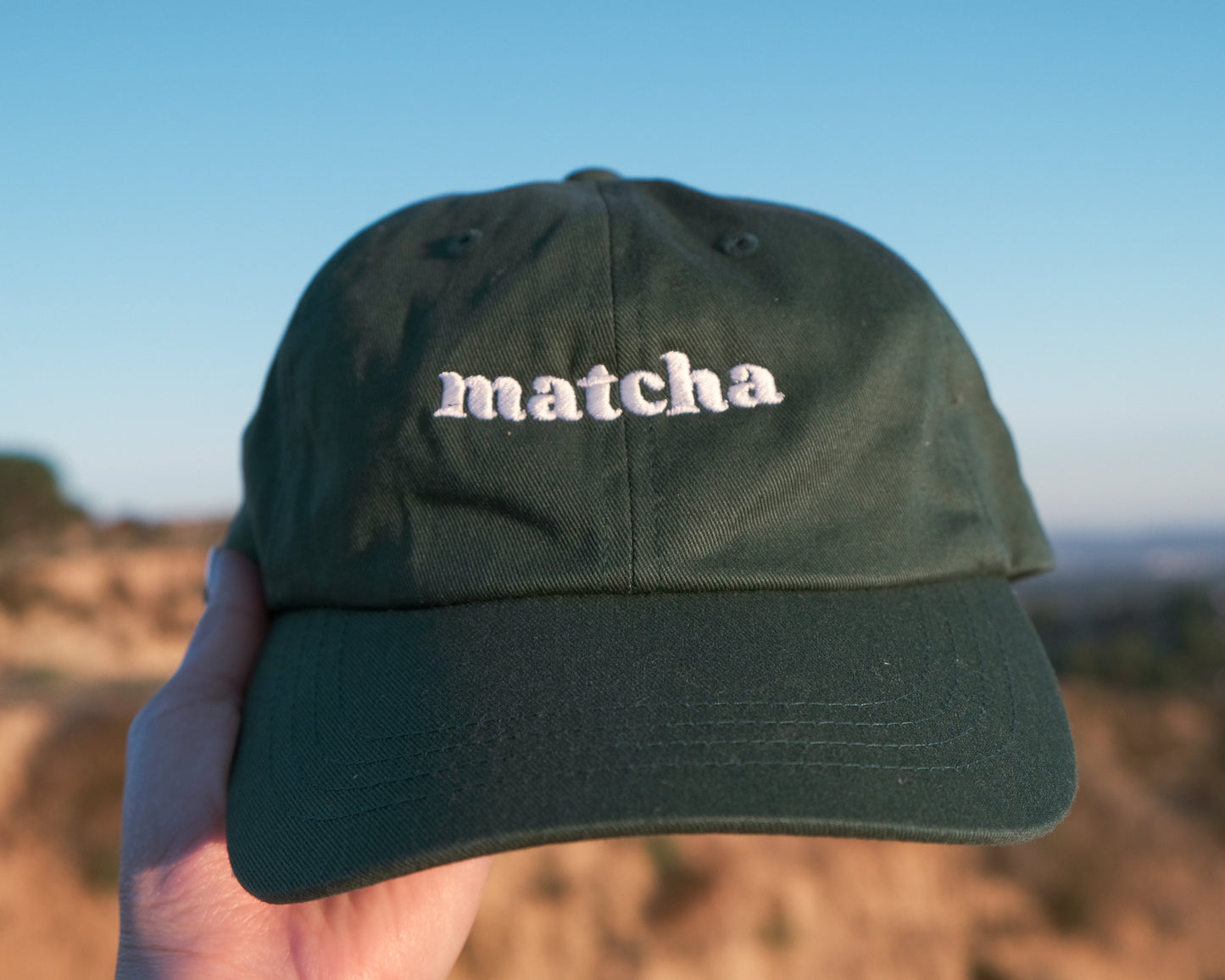 Matcha Embroidered Hat